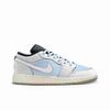 Jordan Air Jordan 1 Light Blue Phantom Abrasion Resistant Low top Vintage Basketball Shoes Unisex Sky Blue 553558-092(Team1119-)