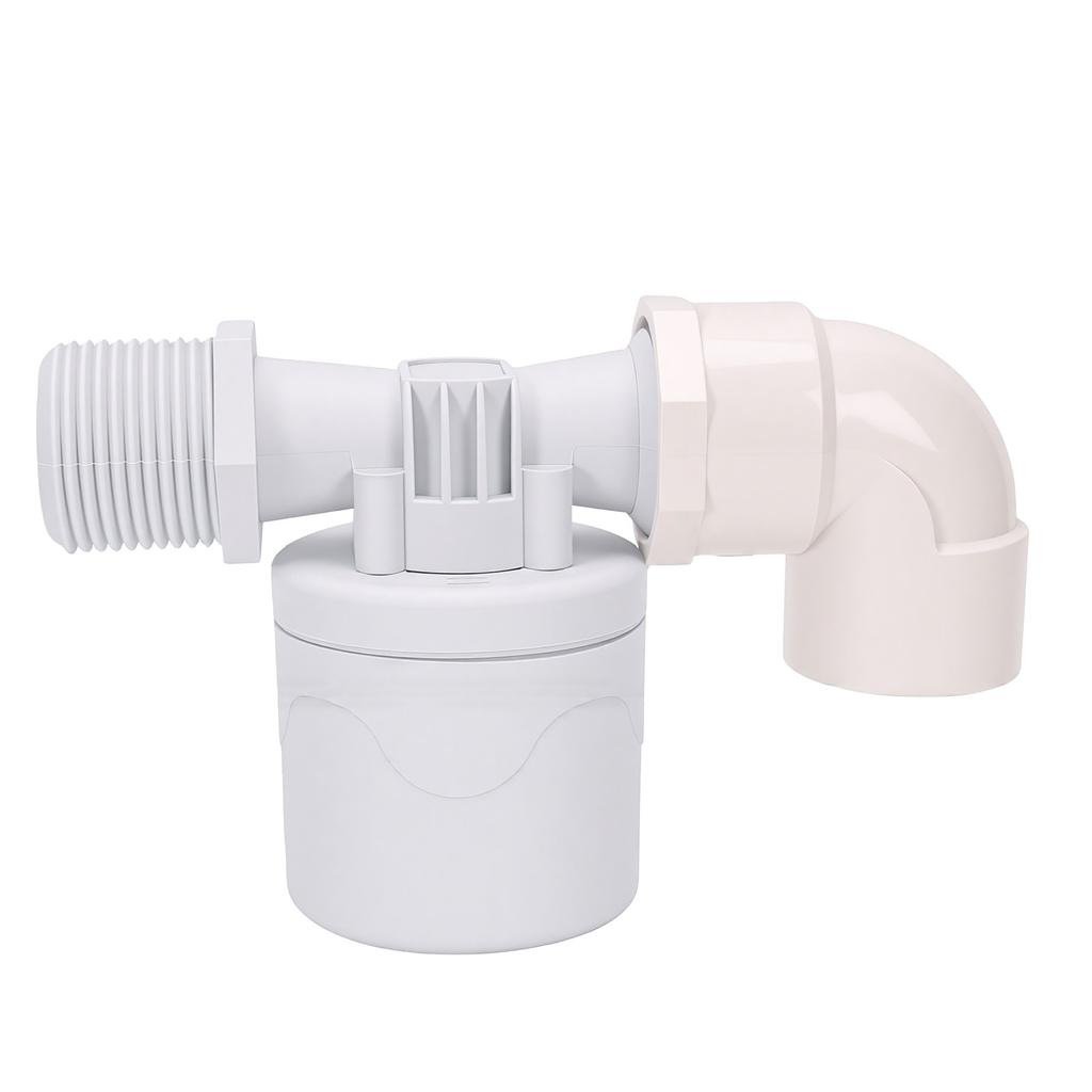 Water Tank Float Valve Automatic Water Shut Off Inlet Valve Nylon Side Mount for Fish Pond Livestock Tank