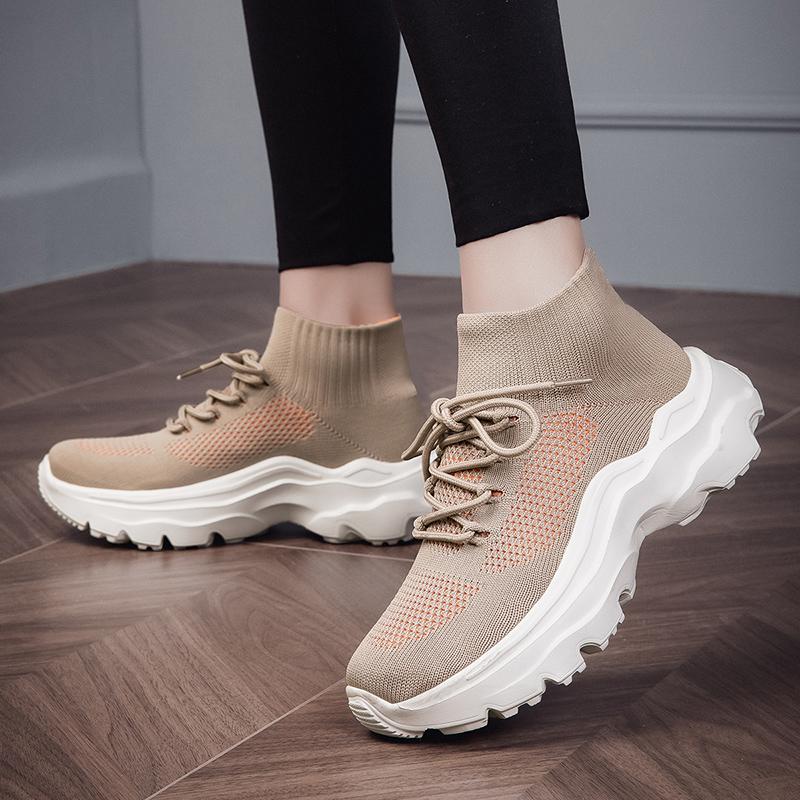 Men's and Women's Casual Couple Shoes Large Size Lace Up High Top Comfortable Breathable Vulcanized Sports Shoes Men's Shoes