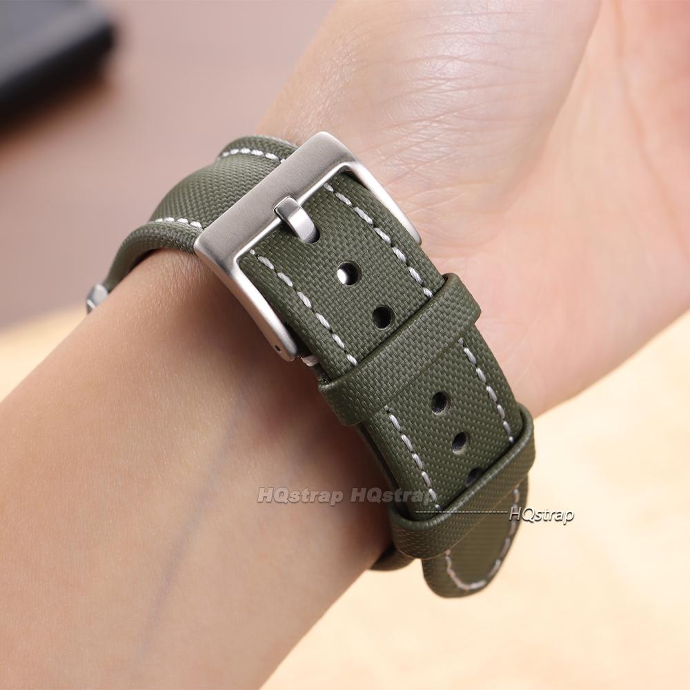 Premium Segeltuch Uhrenarmband Strap Wasserdichtes Nylon 18mm 19mm 20mm 21mm 22mm Damen Herren Sport Armbänder Schnellverschluss Armband