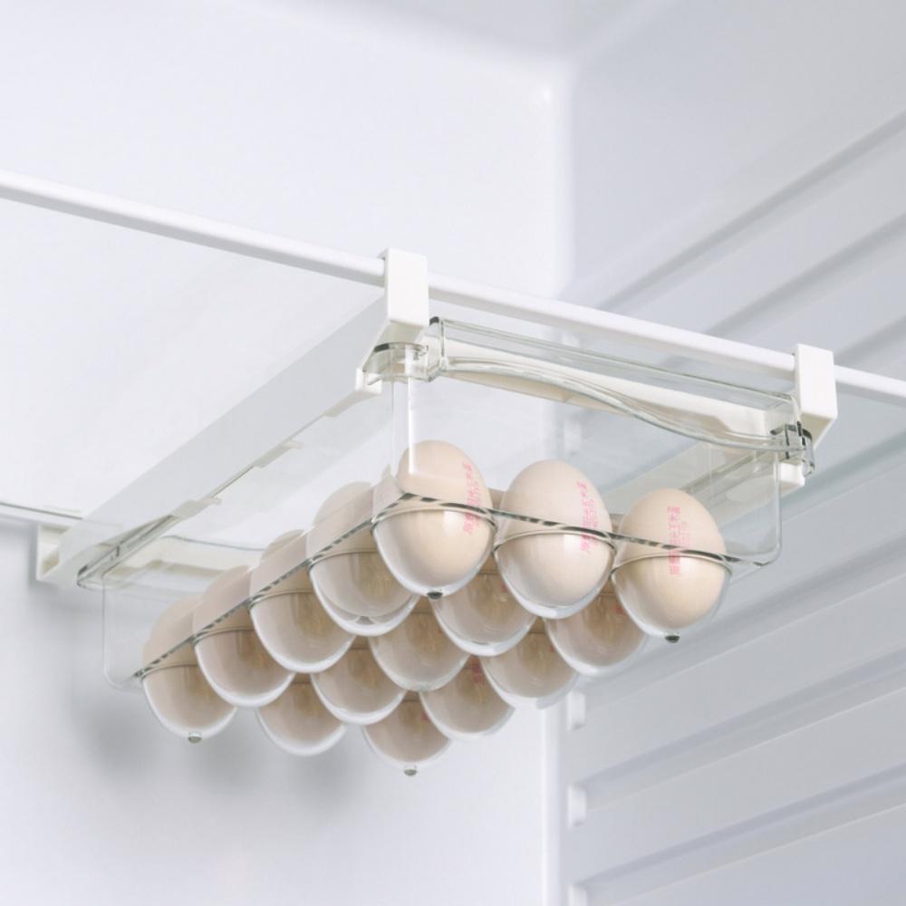 Refrigerator Egg Storage Box Drawer Style Food Fruit Egg Rack Egg Holder Ransparent Fridge Container Kitchen Organizer Box