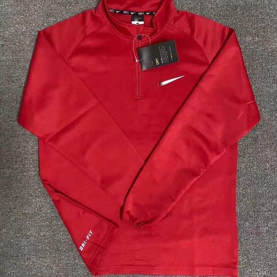 Top de Antrenament Rezistent la Vânt, cu Mânecă Lungă, cu Uscare Rapidă, pentru Bărbați și Femei, pentru Toamnă/Iarnă - Cu Fermoar pe Jumătate, Echipament pentru Alergare și Fitness