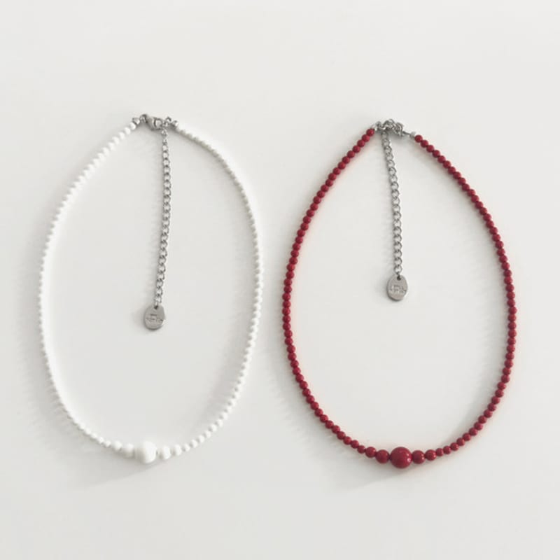 STILL INSTANT Rose with Dew - Necklace 12 (2colors)