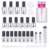 Square Glass Nail Polish Bottle Set with Cap - 5ml/10ml/15ml
