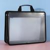 Bolsa Portátil de Gran Capacidad para Documentos Bolsa Tote de Archivo de Sarga Engrosada Bolso de Mano Transparente A4 Escuela