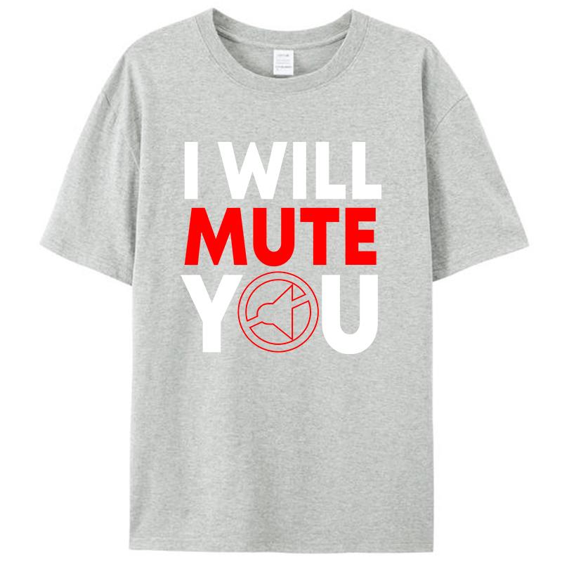 I Will Mute You Audio Sound Engineer Recording Editor Women Men's T-Shirt Graphic Tee Shirts Cotton Round Neck Streetwear Tops