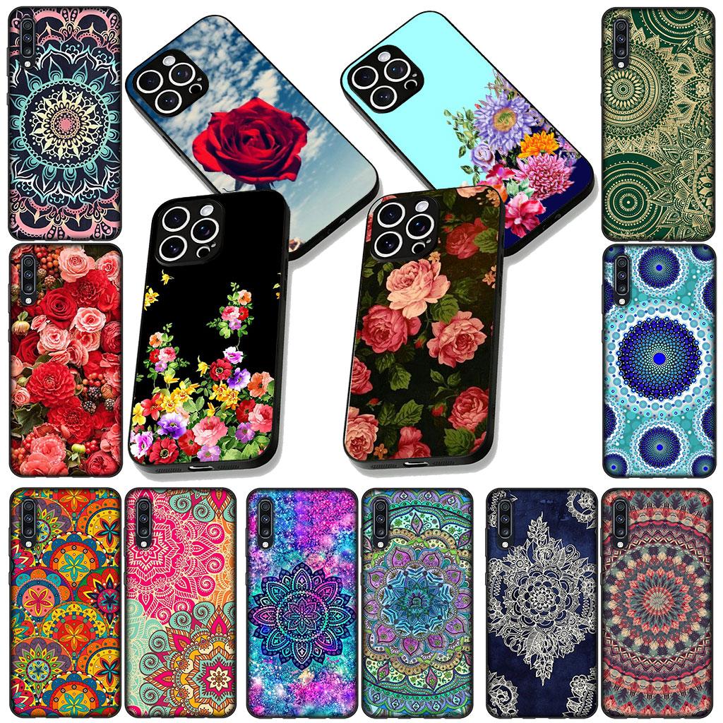 Floral Paisley Mandala Flower Texture Rose for Samsung Galaxy A05 A06 A14 A50 A51 A52 A12 A13 A23 A70 A07 A25 A26 M53 A56 Case