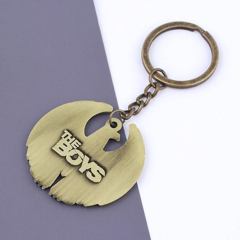 The Boys Zinc Alloy Keychain With Eagle Badge Keyring For Cosplay And Collection