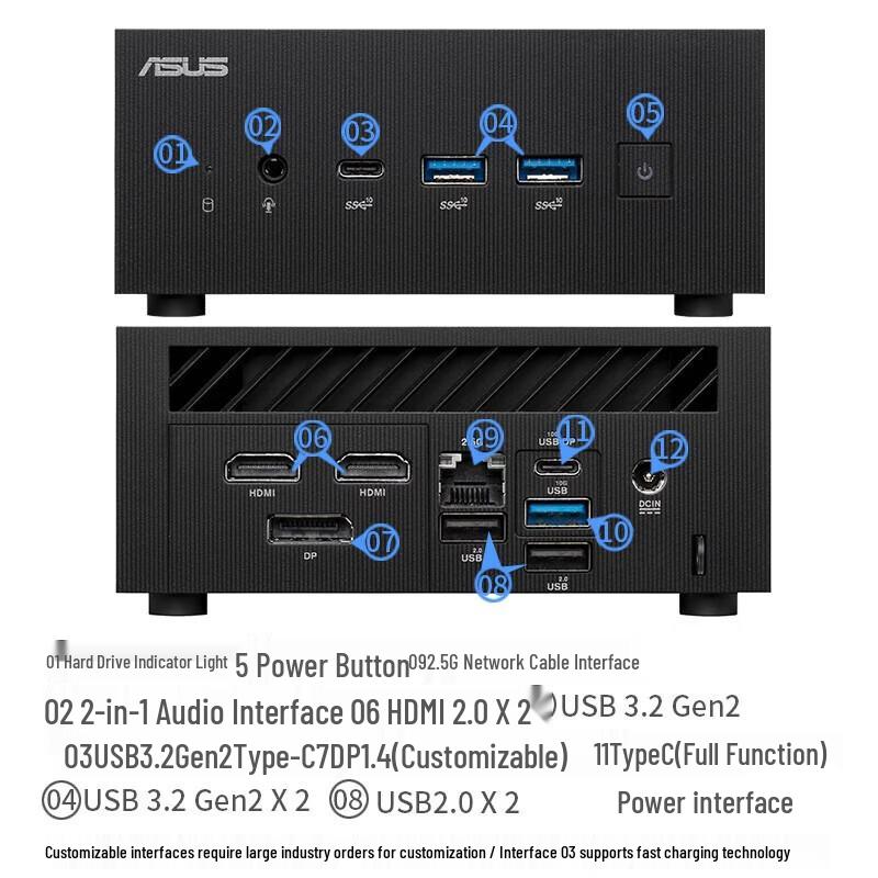 ASUS PN65 Dawn Mini PC Intel Core Ultra 5 125H (CN version)