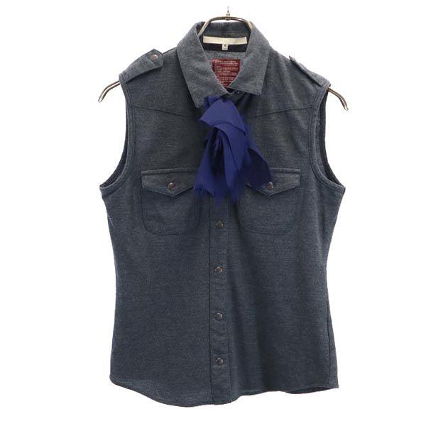 

MARK&LONA сделано в Японии Без рукавов Крой M Темно-серый Женский Б/у