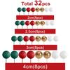 32Pcs Christmas Decorations Mini Balloons Cake Topper Sticks Foam Balls Cake Picks Cake Topper Balls for Christmas Birthday Cake