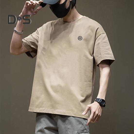 Pánské tričko s kulatým výstřihem, s krátkým rukávem, volného střihu, letní prodyšné, ležérní pulovrové topy pro každodenní nošení