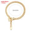 Accessories, Simple Design, Belt Buckle Chain, Collarbone Neck Chain, Retro Hipster Personality Necklace For Women