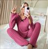 2025 European & American Autumn/Winter Ladies' Black Twisted Edge Two-Piece Casual Home Set