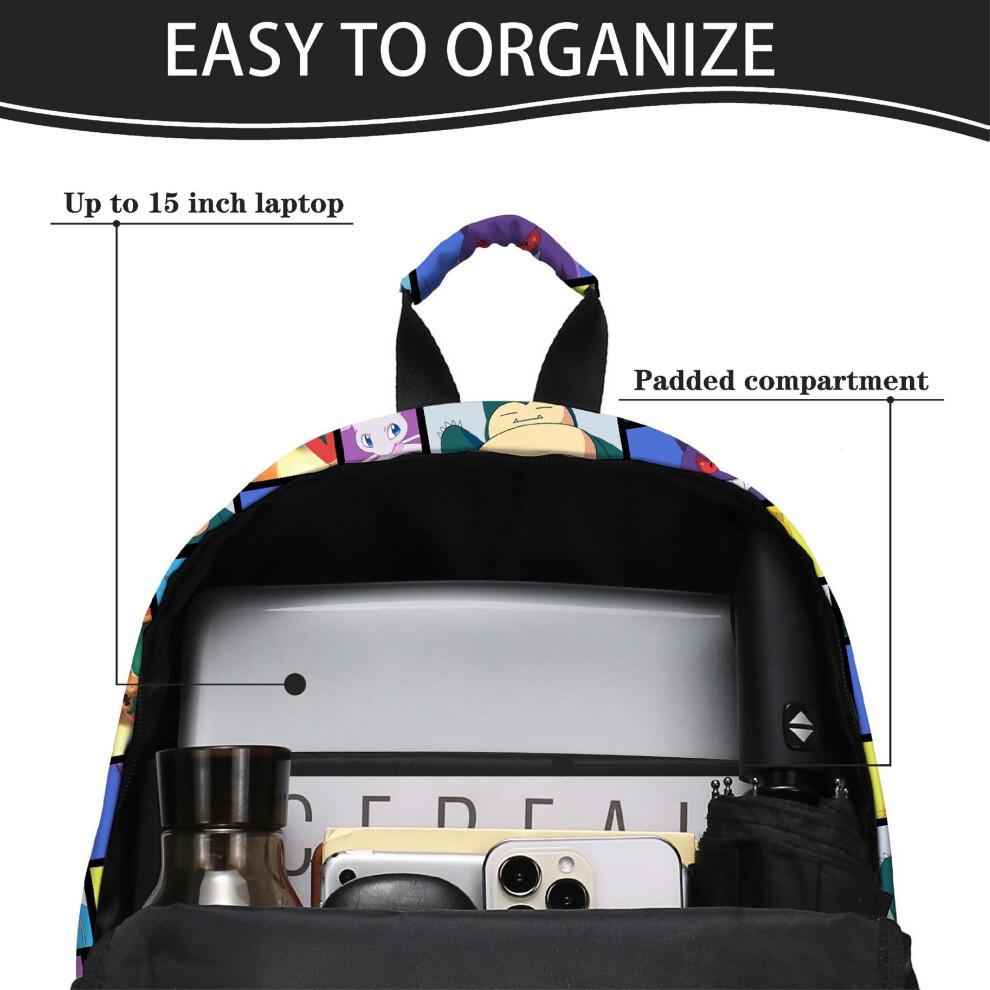 (D) Pokemon Pikachu Bag Shoulder Bag Student School Bag Computer Bag