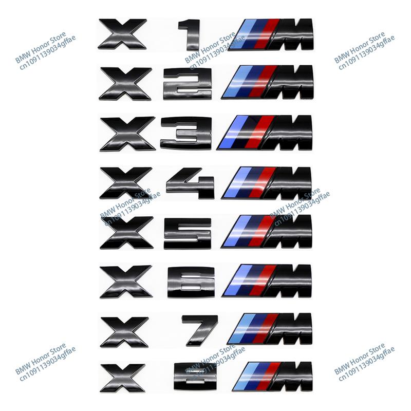 3D ABS Pro BMW M Logo X1 X2 X3 X4 X5 X6 X7 E84 E83 F39 F48 G01 Auto Písmeno Zadní Kufr Nárazník Znak Samolepka Odznáček Styling
