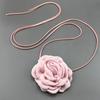Elegant Floral Choker Necklace Stylish Gothic Fabric Flower Rope Necklace Fabric Material Floral Neckpiece for Women