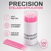 100pcs Disposable Cotton Swabs Precise Application Eyelash Extension Brushes  Daily Life