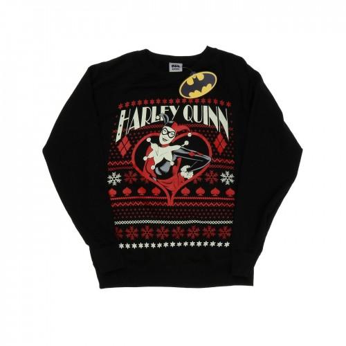 DC Comics Womens/Ladies Batman Harley Quinn Christmas Sweatshirt
