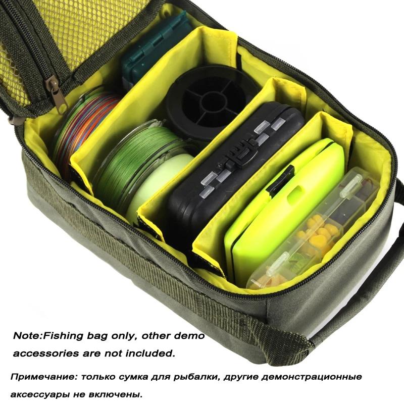Borsa per Attrezzatura da Pesca Oxford Grande Capacità Portatile Custodia per Mulinello da Pesca Esca Amo Attrezzatura Borsa a Mano Custodia per Mulinello da Pesca all'Aperto