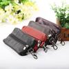 Genuine Leather Key Holder Wallet Men Keys Organizer Women Zipper Key Chain Case