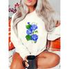 Women Fashion Leopard Vintage Flower Long Sleeve Print Sweatshirts Clothes Ladies Clothing Graphic Pullovers