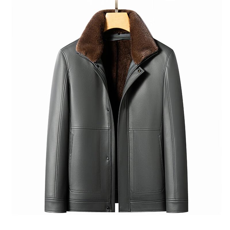 Herren Lederjacke mit Stehkragen aus Lammleder