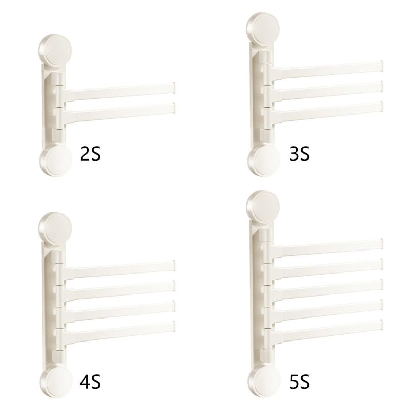 Practical Suction Mounted Towel Rack with Double Rotating Rack Portable for Renters and Wall Friendly Homes Hanging