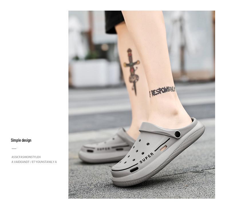 Men's Summer Slip-Resistant Closed-Toe Garden Sandals with Soft Sole