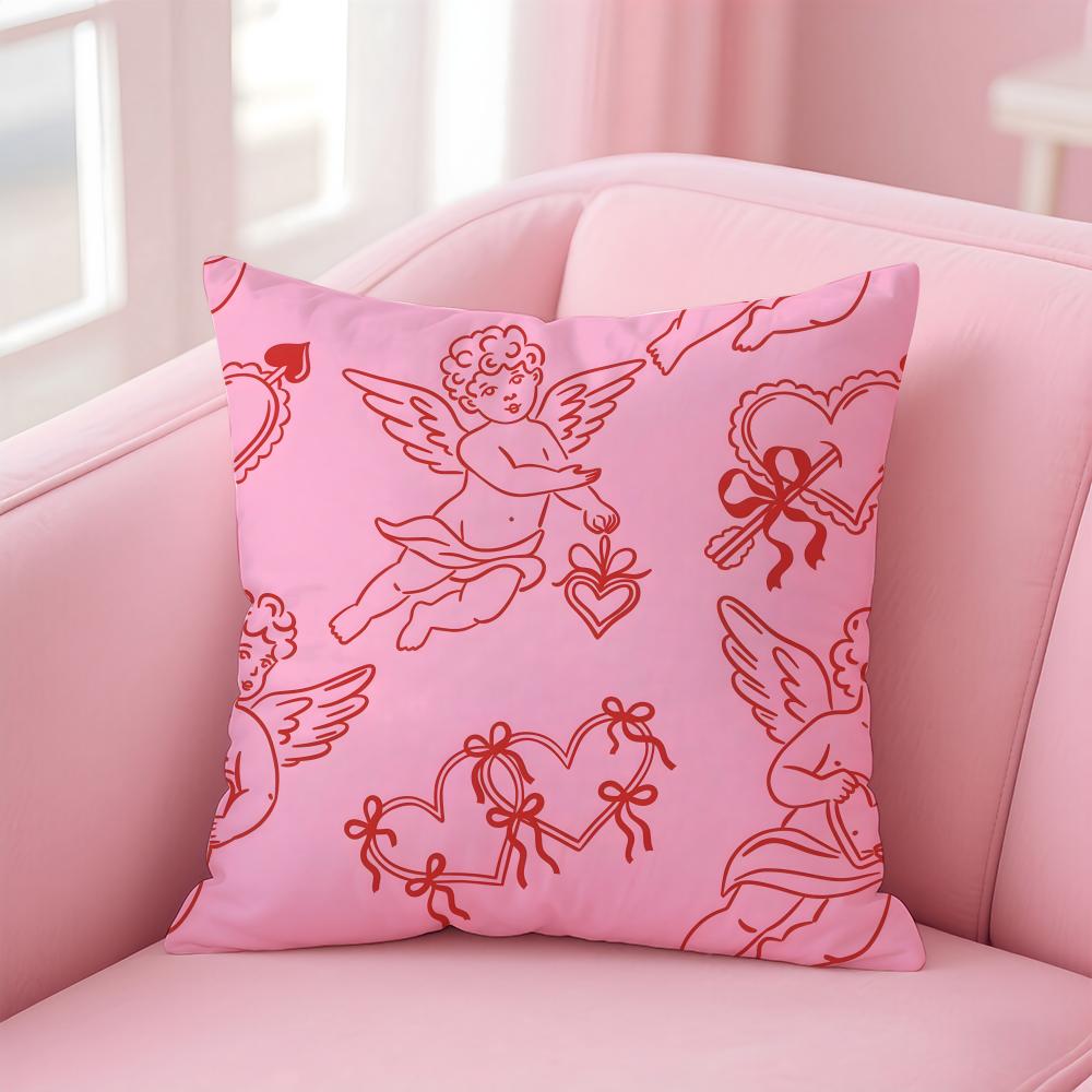 

Retro Fashion romantic Cupid Love Cushion Cover Pillow Case Soft Skin Friendly Fabric Concealed Zipper 30X30cm