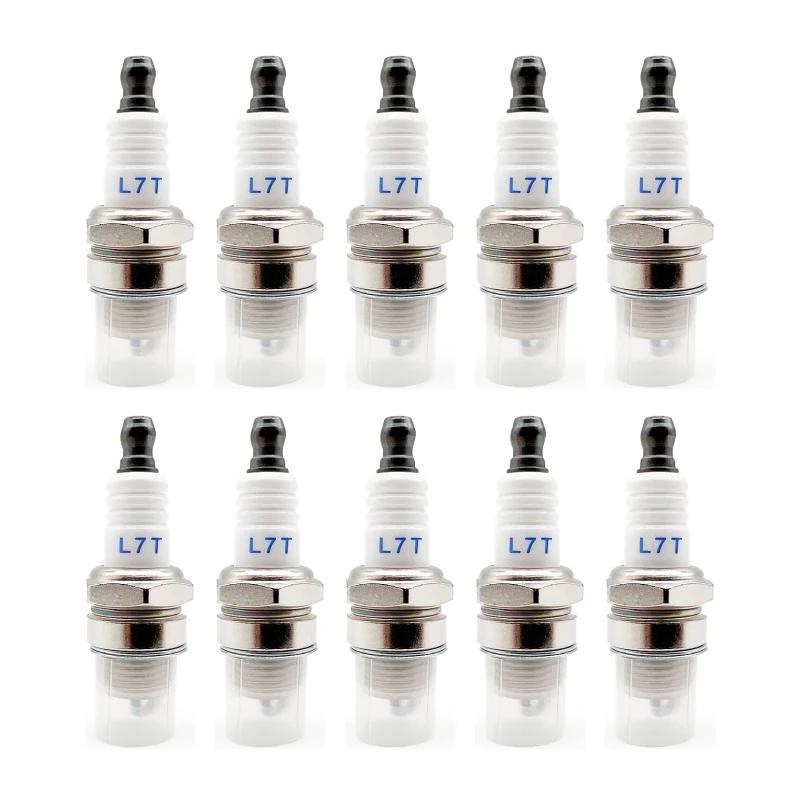 L7T 10 Pcs Spark Plug for Garden Machinery Engine Brush Cutter Chainsaw