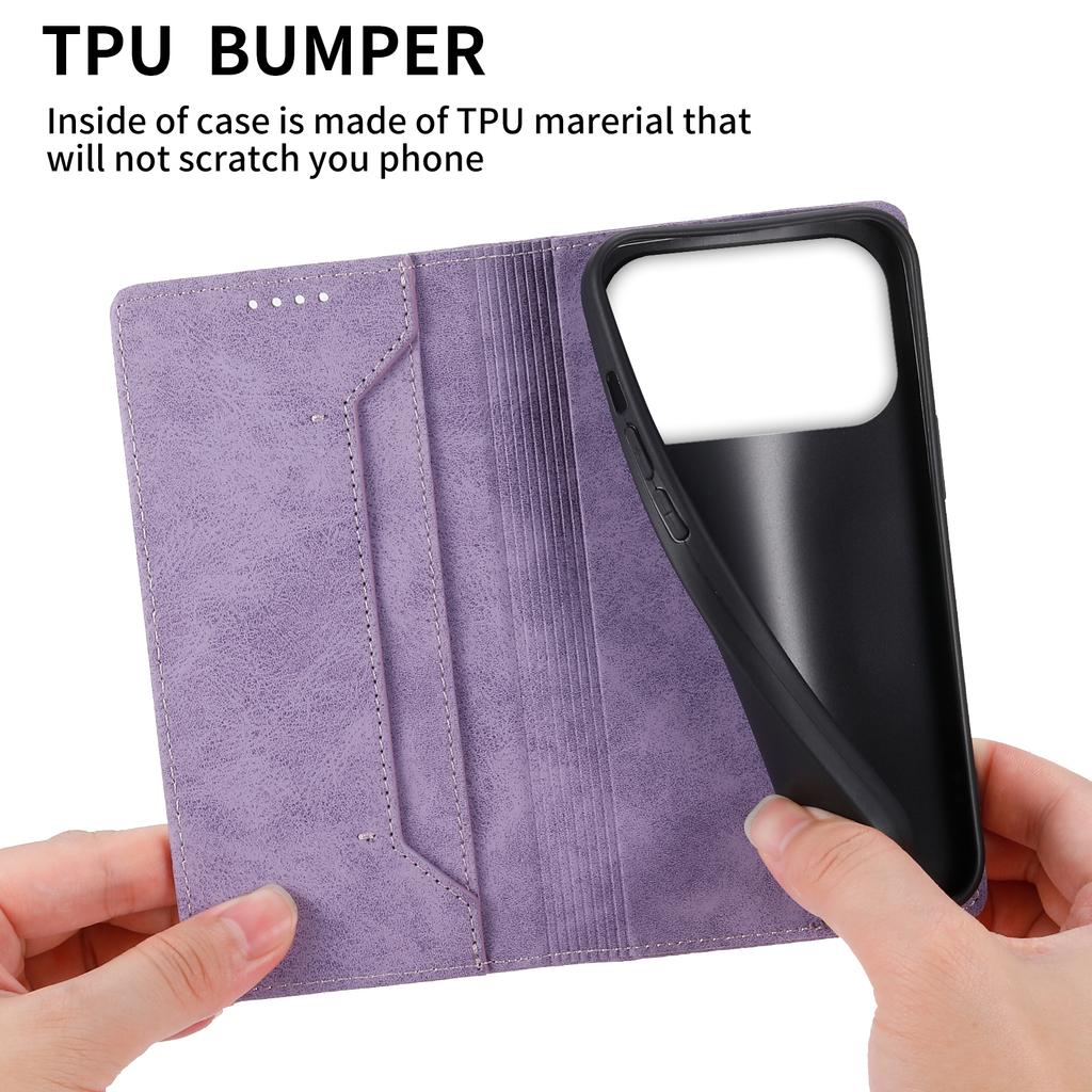 For iPhone 17 Pro Wallet Case RFID Blocking PU Leather Phone Cover