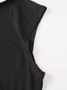 Mens Casual Sleeveless Hooded Solid Pullover Tank Top
