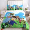Detective Conan Adventure Print 3Pcs Bedding Setduvet Cover With 2 Bedropillowcase Home Birthday Gift