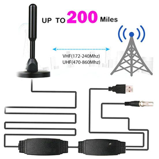 5m Indoor Digital IEC Connector High Clarity TV Antenna Signal Receiver Aerial for DVB-T2