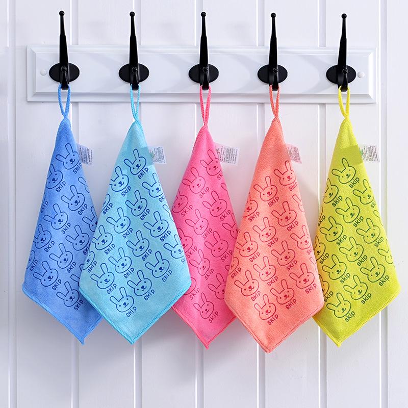 Cute Cartoon Rabbit Microfiber Hand Towel Washcloth