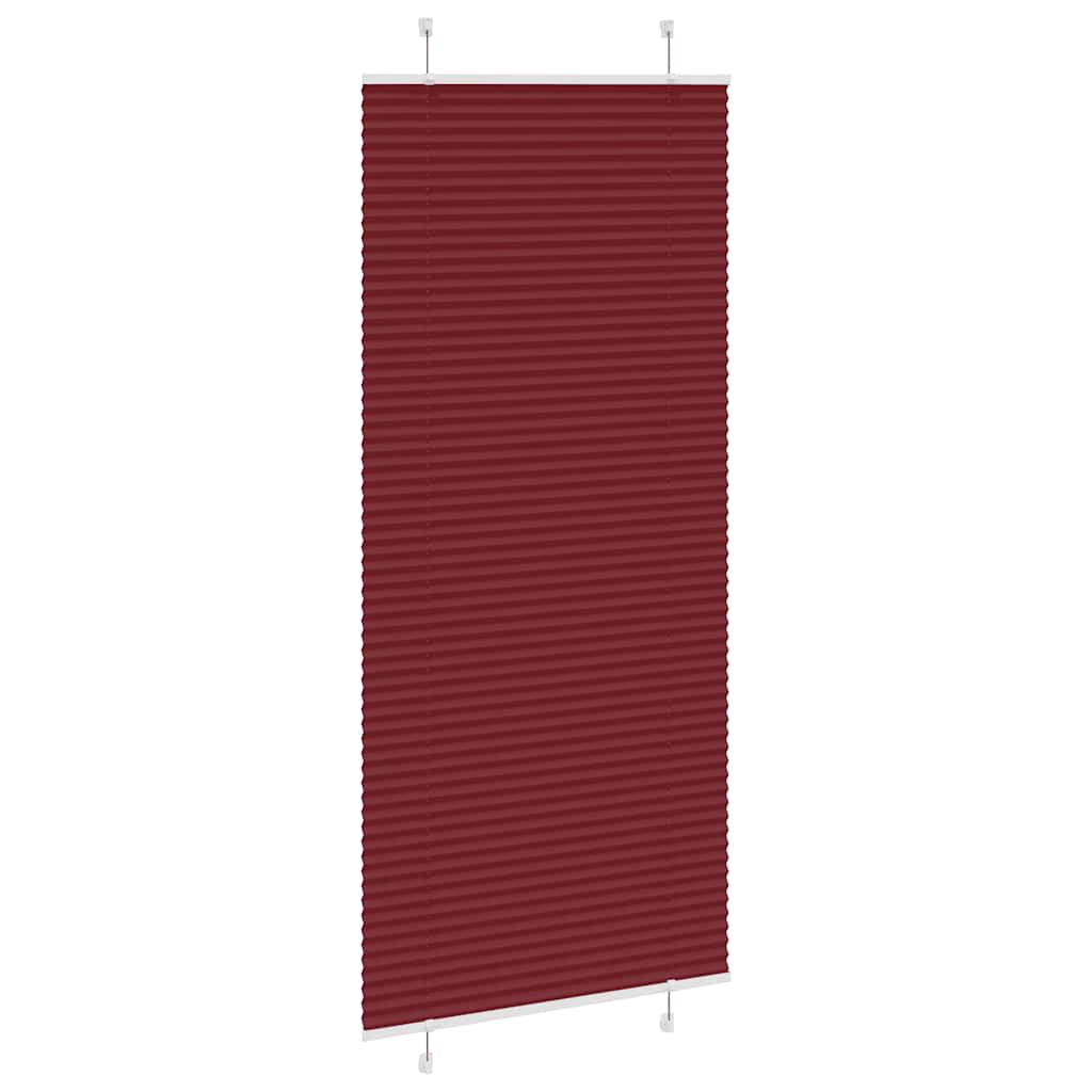 Burgundy Red Pleated Blind 85X200 Cm Fabric Width