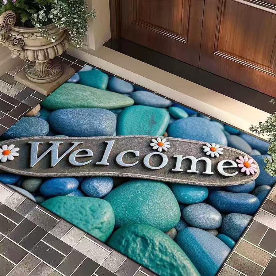 Diatomaceous Earth Water-Absorbent Non-Slip Doormat - American Small Stone Design for Entryways