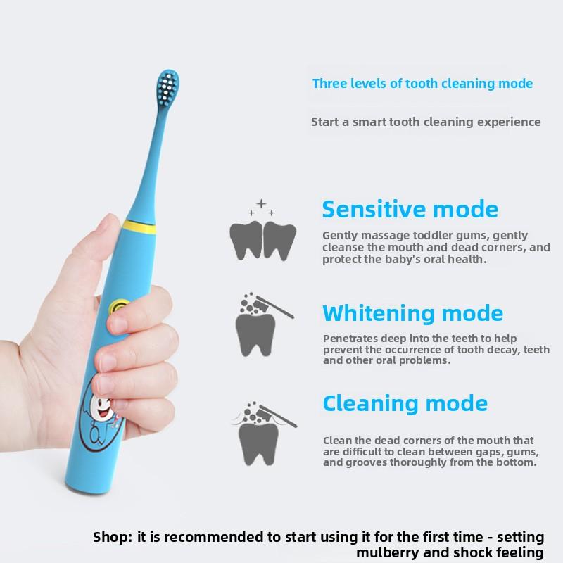 Children's Toothbrush Electric Cartoon Waterresistant Soft Hair Ultrasonic Magnetic Levitation Toothbrush Cute Avatar, Children's Day Gift