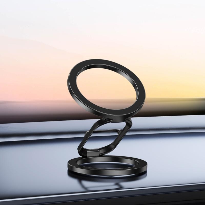 multifunction Magnetic Phone Stand Double Magnetic Designs Phone Stand for Secure Hold Adjustable Angles Stand for Car/Gym Use