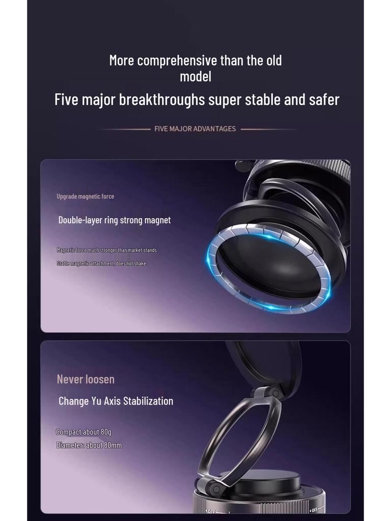 2025 Magnetic Car Phone Holder with Vacuum Suction - Magsafe Compatible for In-Car Navigation