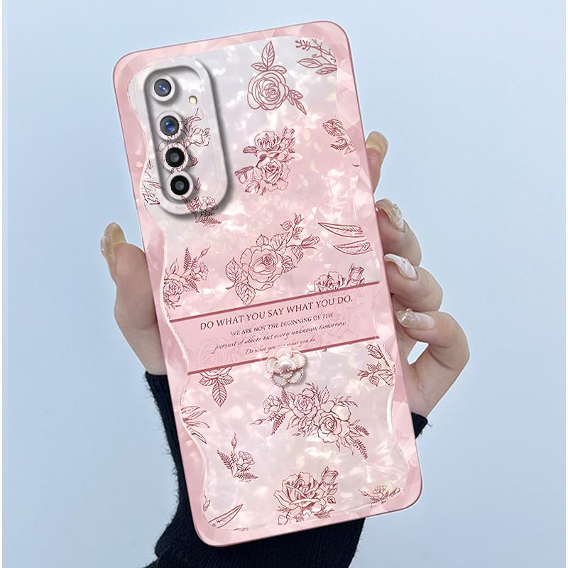 For Realme 6 Phone Case Realme 6s Cover Fashion Simplicity Oil Painting Flower Soft Liquid Silicone Shell For Realme 6 Pro Funda