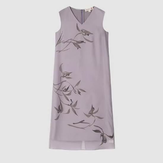 Xiao He 2026 Spring Women s Organza Dress L фиолетовый