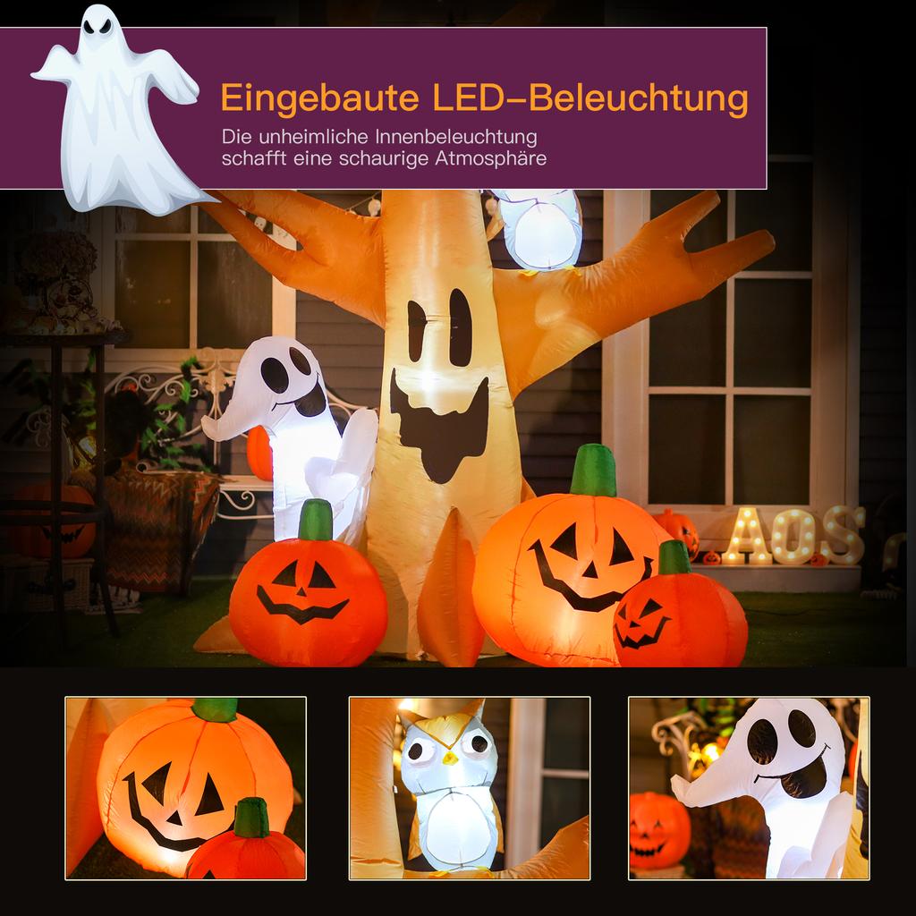Halloween Inflatable Spooky Ghost Air Figure Light-up Decoration 120/240 Cm (Inflatable Spooky Tree)