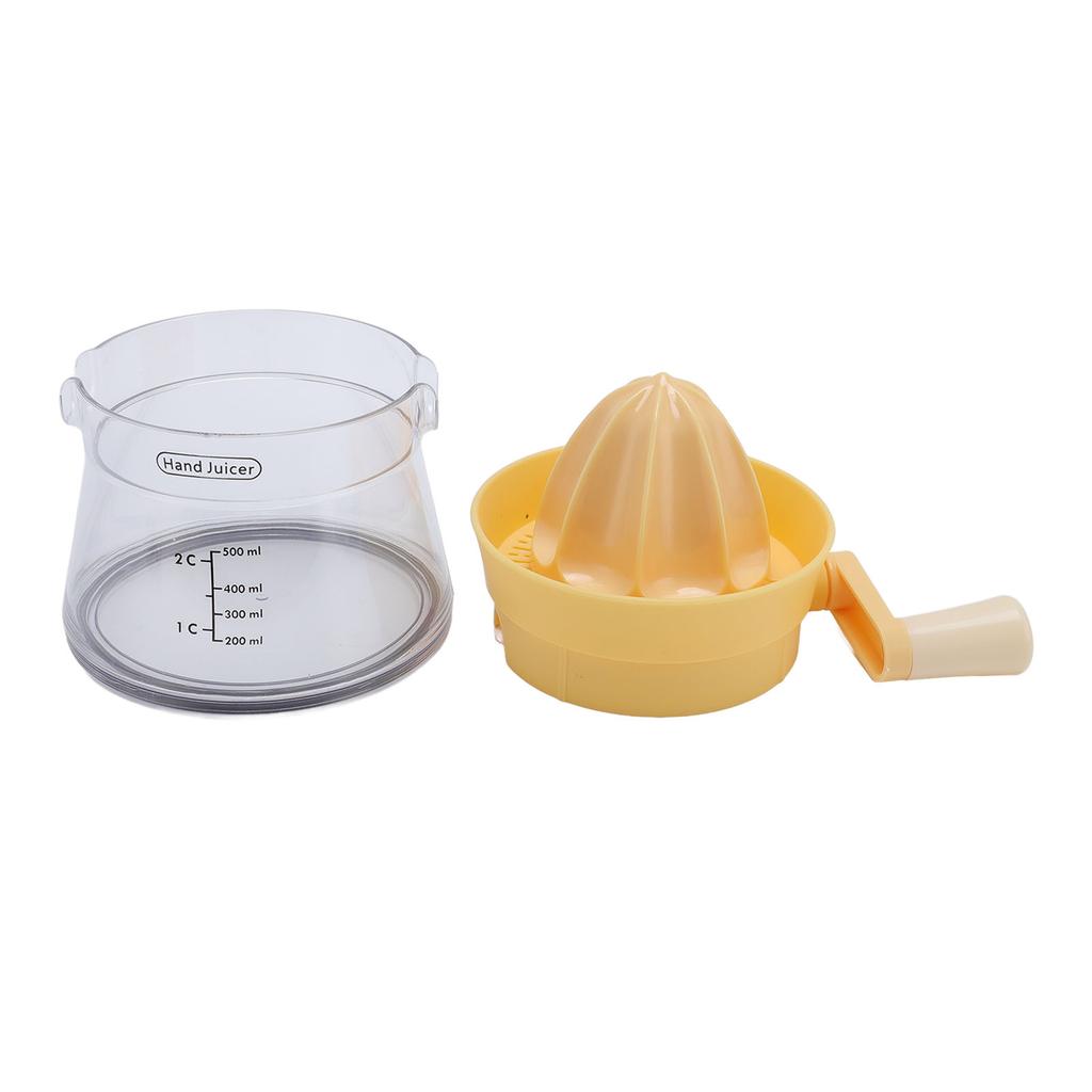 Hand Crank Citrus Juicer 500ml Multifunctional Manual Juicer Lemon Lime Squeezer with Scale for Orange Grapefruit