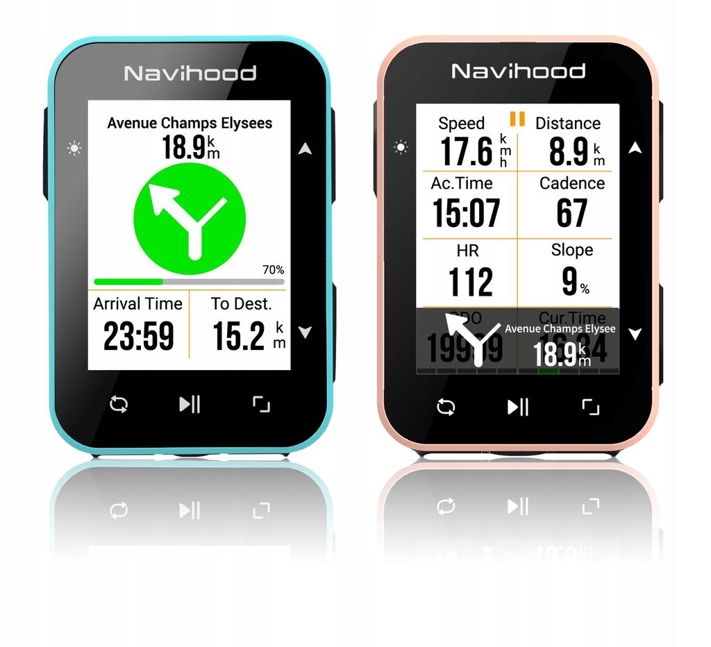 Navihood l2 licznik komputer rowerowy nawigacja gps bt aplikacja