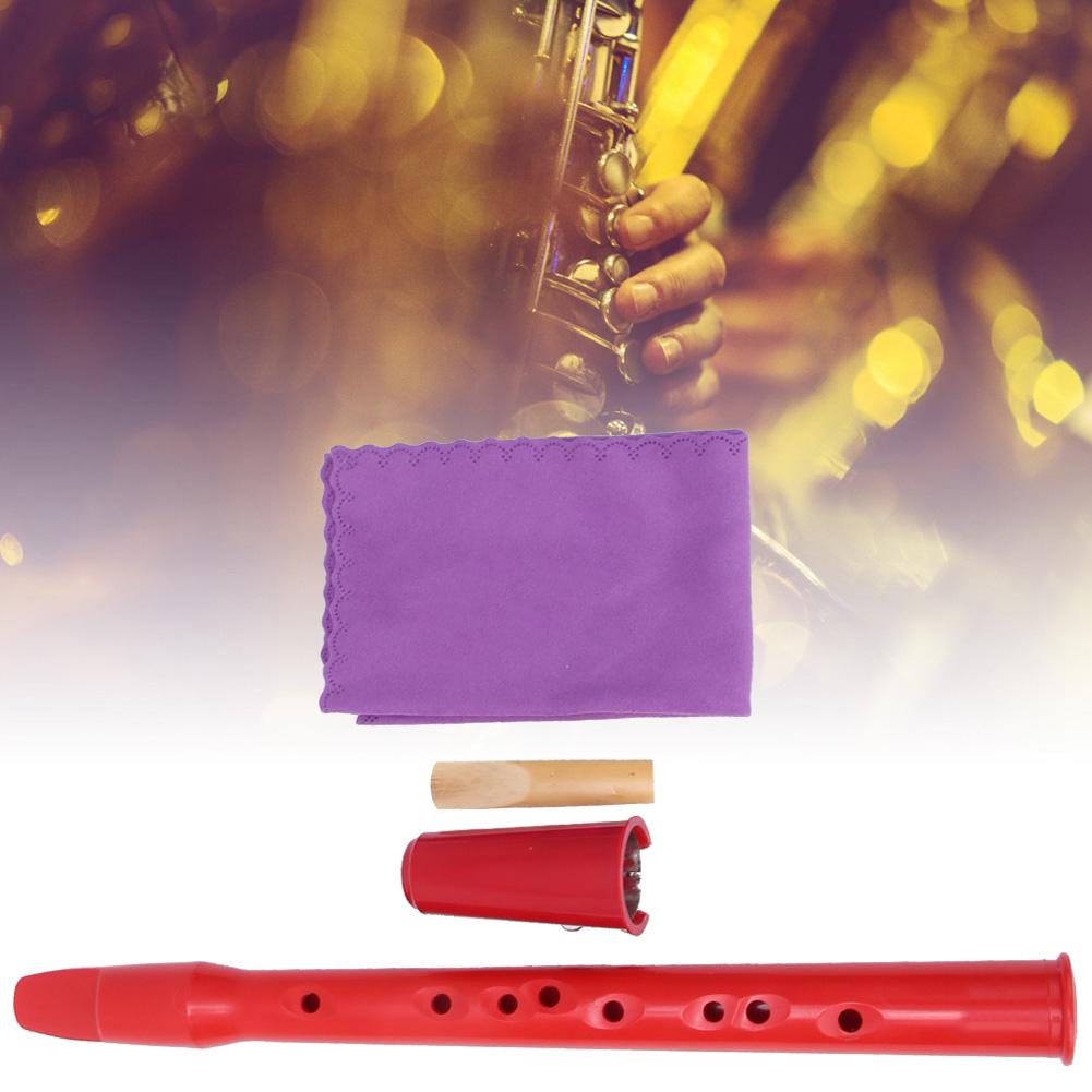 Pocket Saxophone Mini Compact Portable High Quality Red ABS Alto Mouthpiece Wind Instrument