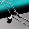 URMYLADY 925 Sterling Silver Water Drop Pendant Necklace For Women Wedding Engagement Fashion Jewelry