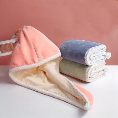 2 Adet Moda Kadın Kuru Saç Şapkası Hızlı Kuruyan Ultra İnce Elyaf Havlu Şapkası Banyo Şapkası Düz Renk Havlu Şapkası Kuru Saç Şapkası