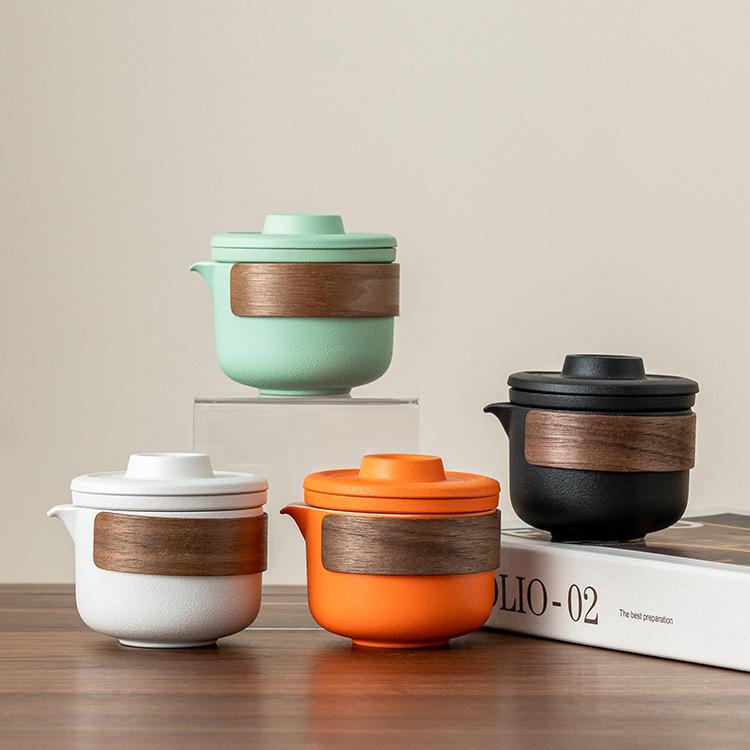 Portable Travel Teaware Sets Kung Fu Tea Maker Kuaike Cup Outdoor Portable Mini Luxury Holiday Gift Tea Set